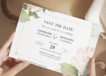 (Free Editable PDF) Timeless & Romantic Rose Wedding Invitation Templates E
