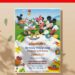 (Free Editable PDF) Playful Mickey Mouse And Friends Birthday Invitation Templates C