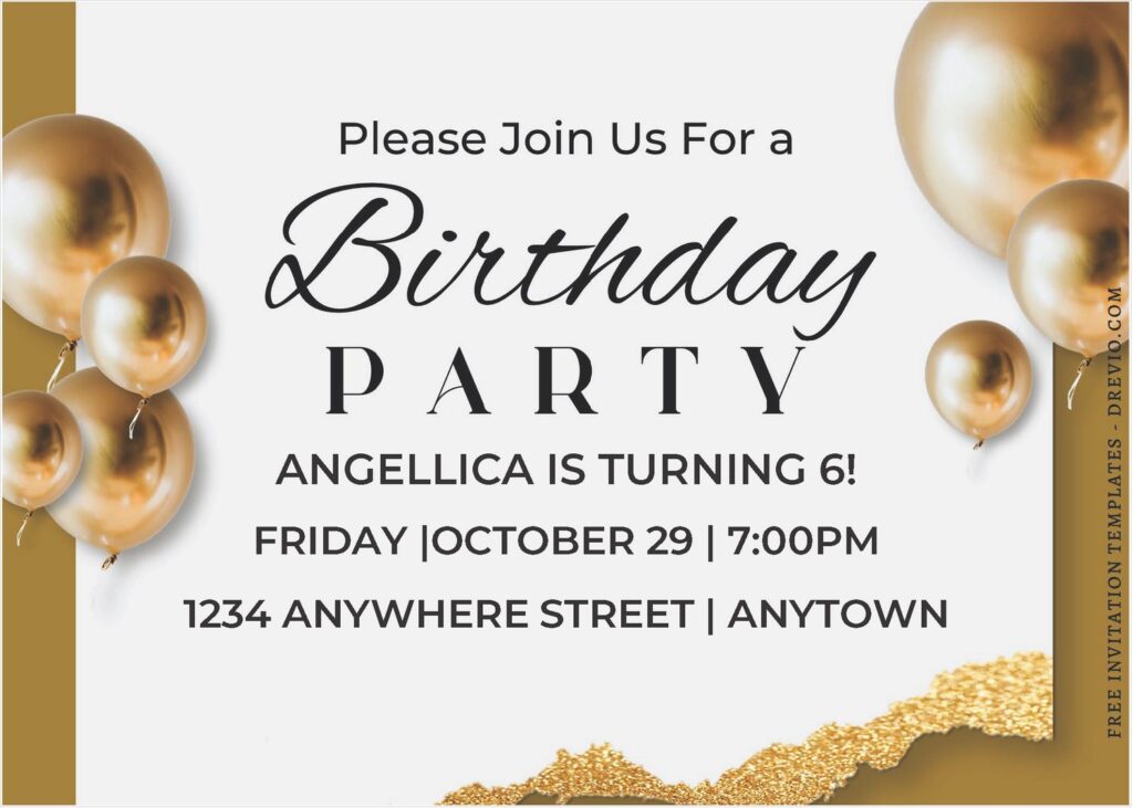 Invitation Template of (Free Editable PDF) Simply Elegance 60th Birthday Invitation Templates 3