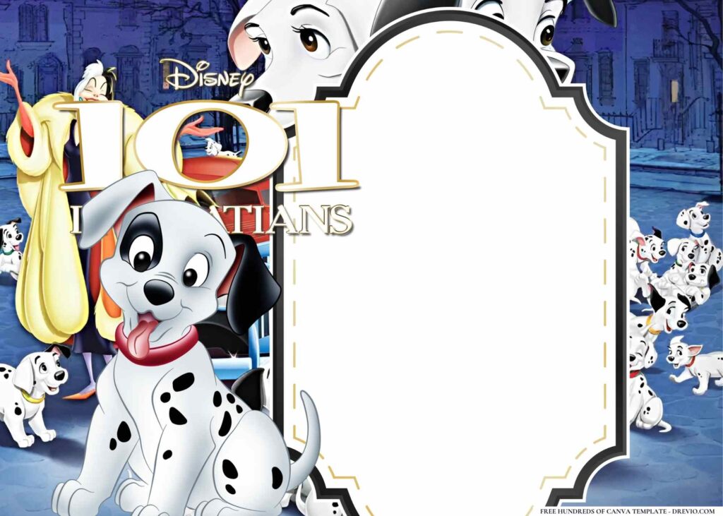 Invitation Template of 16+ 101 Dalmatians Birthday Invitation Templates 3