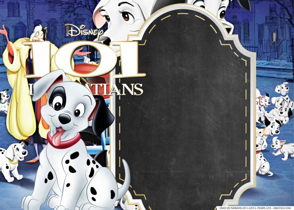 Invitation Template of 16+ 101 Dalmatians Birthday Invitation Templates 4