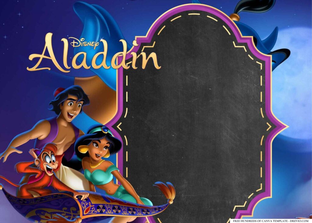 Invitation Template of 18+ Aladdin Birthday Invitation Templates 5