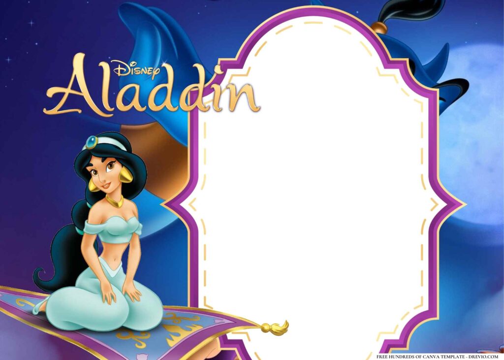 Invitation Template of 18+ Aladdin Birthday Invitation Templates 6