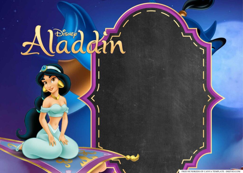 Invitation Template of 18+ Aladdin Birthday Invitation Templates 7