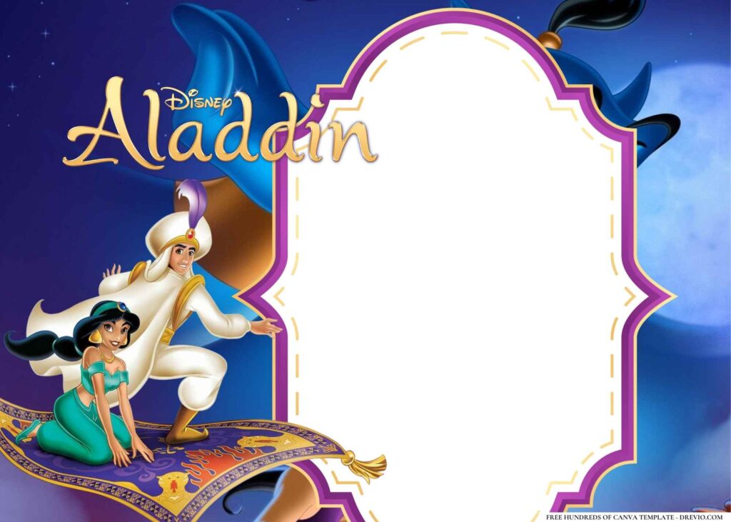 Invitation Template of 18+ Aladdin Birthday Invitation Templates 8