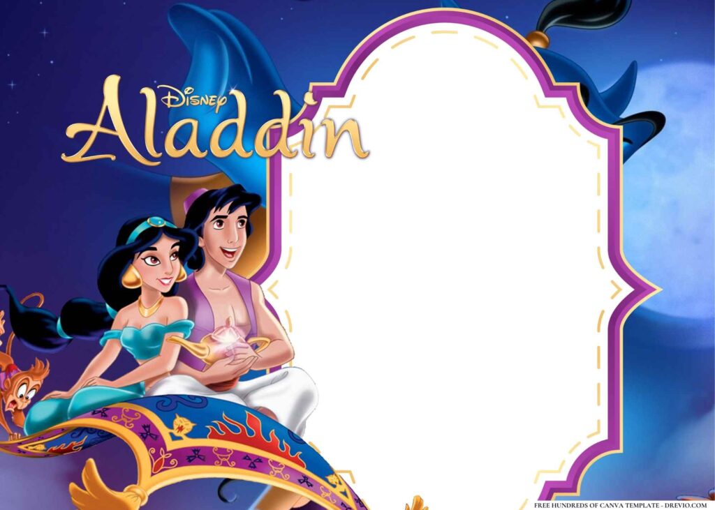 Invitation Template of 18+ Aladdin Birthday Invitation Templates 1