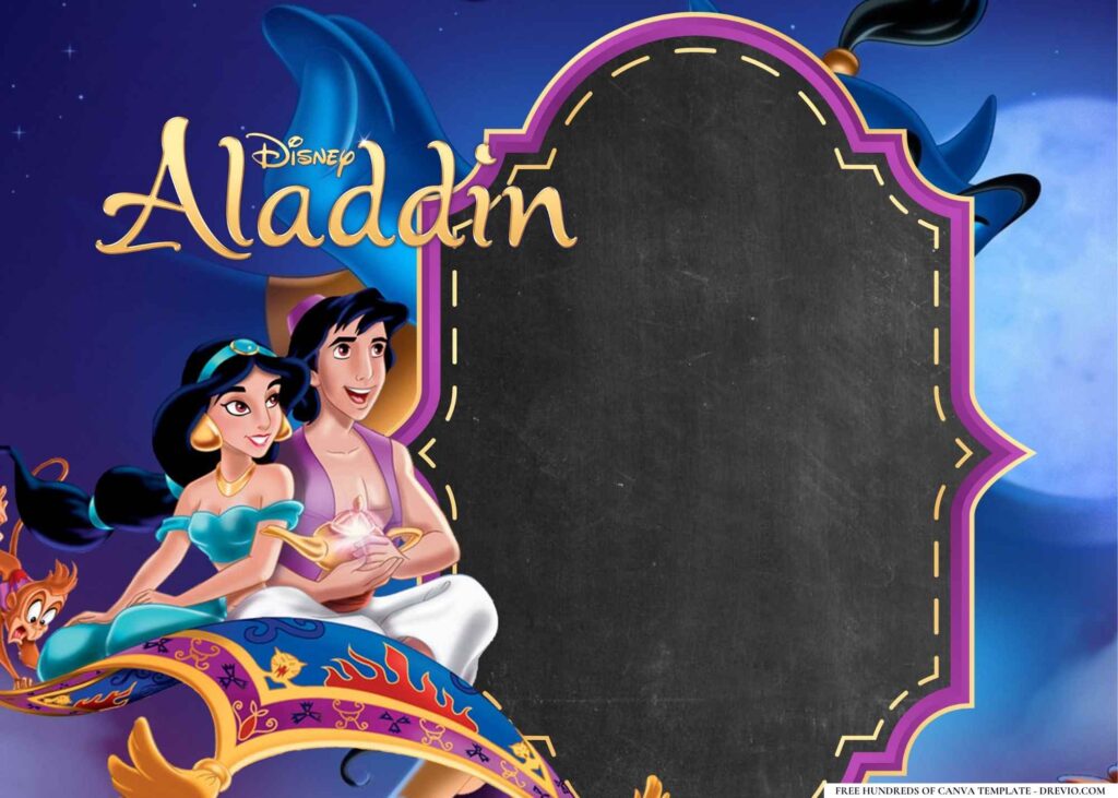 Invitation Template of 18+ Aladdin Birthday Invitation Templates 2