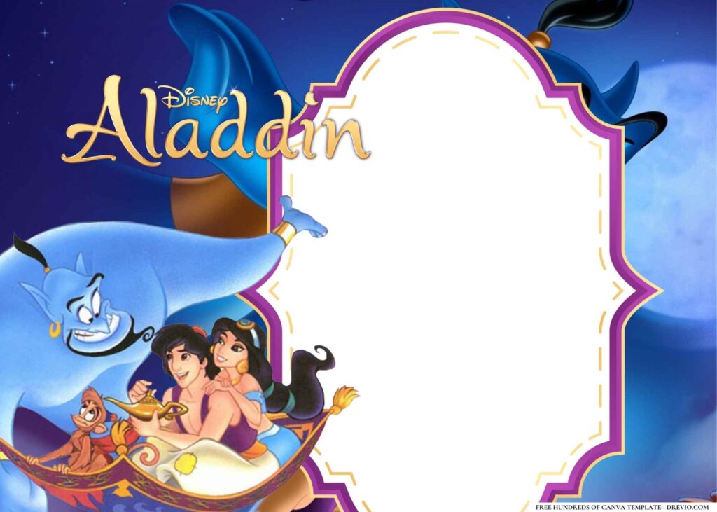 Invitation Template of 18+ Aladdin Birthday Invitation Templates 3