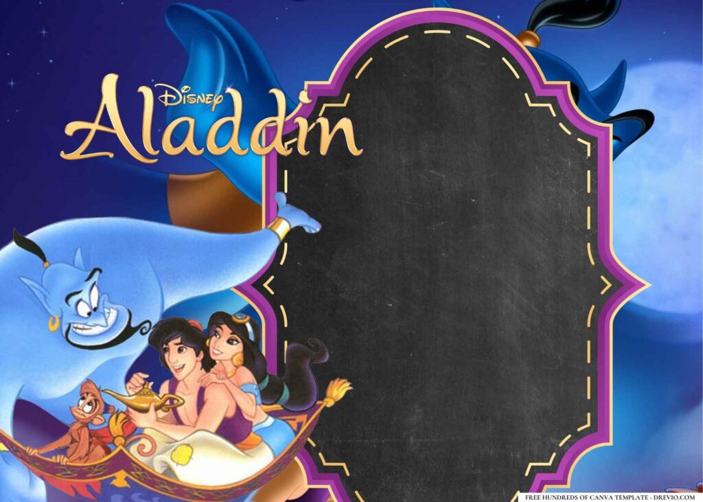 Invitation Template of 18+ Aladdin Birthday Invitation Templates 4