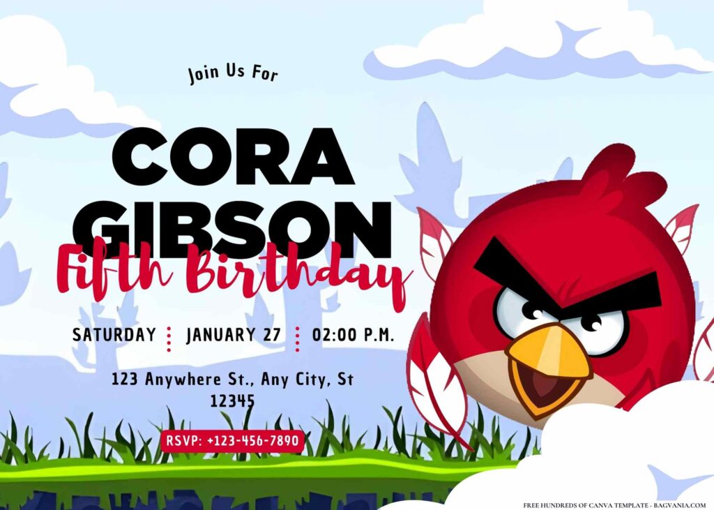 FREE Editable Angry Birds Birthday Invitation