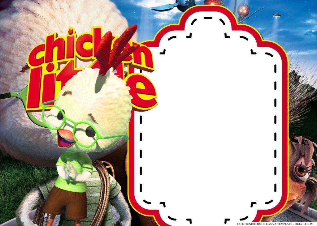 Invitation Template of 22+ Chicken Little Birthday Invitation Templates 7