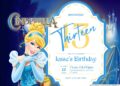 FREE Editable Cinderella Birthday Invitation