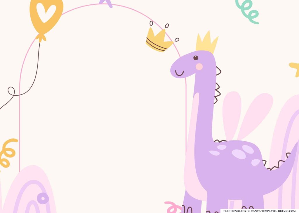 FREE Dinosaur party Birthday Canva Templates 6