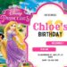 FREE Editable Disney Princesses Birthday Invitation