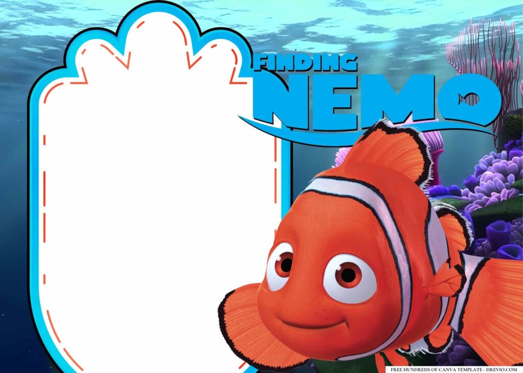 Invitation Template of 14+ Finding Nemo Birthday Invitation Templates 7