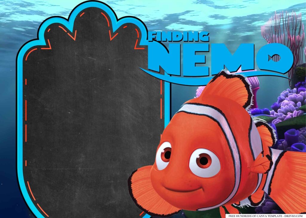 Invitation Template of 14+ Finding Nemo Birthday Invitation Templates 6