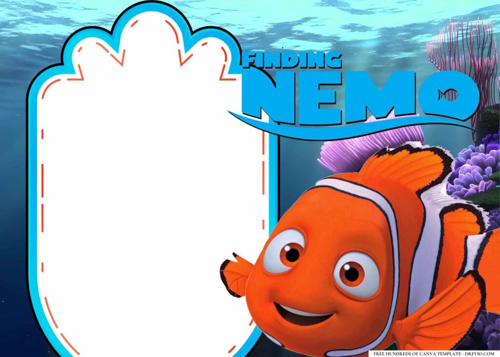 Invitation Template of 14+ Finding Nemo Birthday Invitation Templates 5