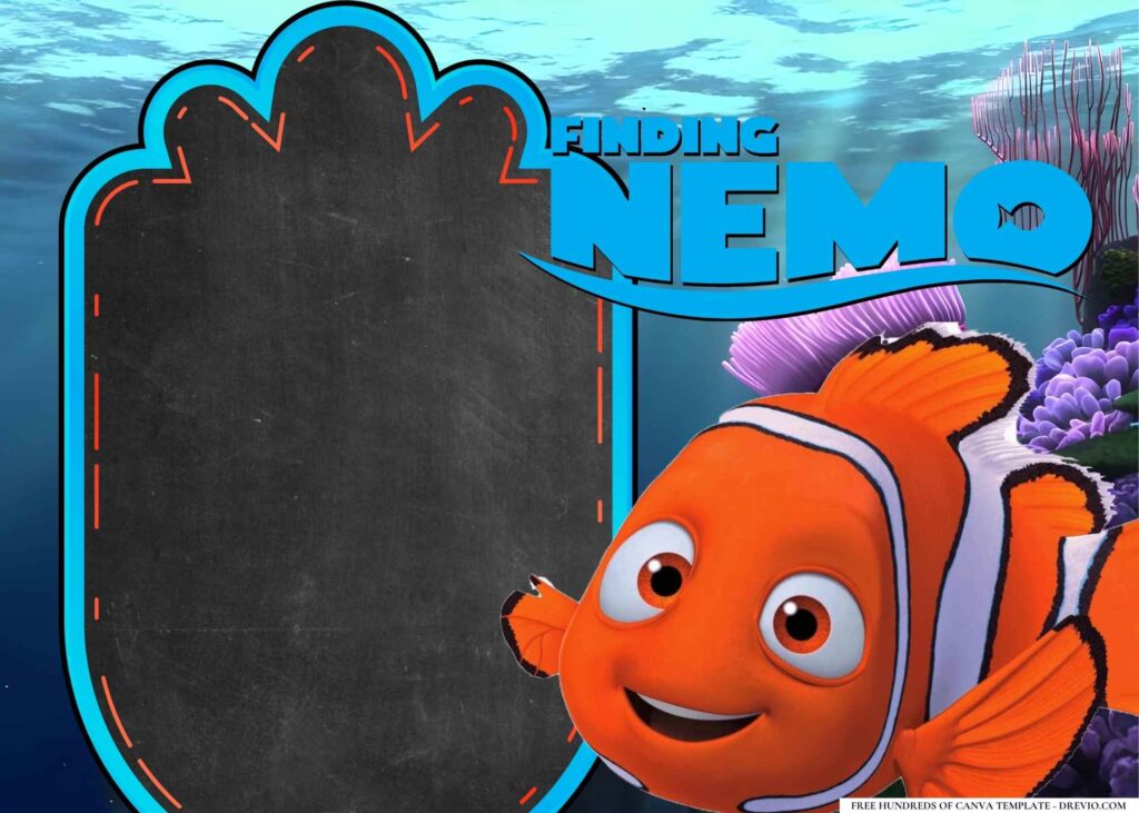 Invitation Template of 14+ Finding Nemo Birthday Invitation Templates 3