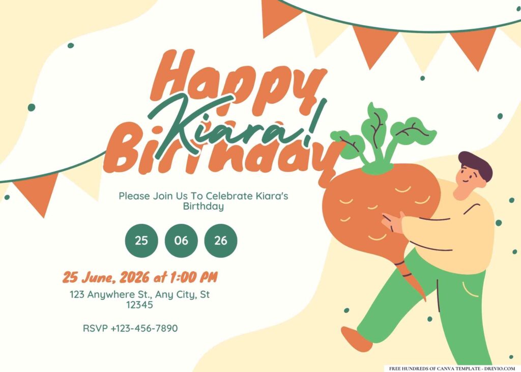 FREE Editable Foodie Birthday Invitation