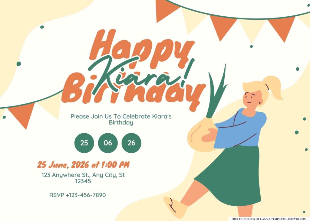 FREE Editable Foodie Birthday Invitation