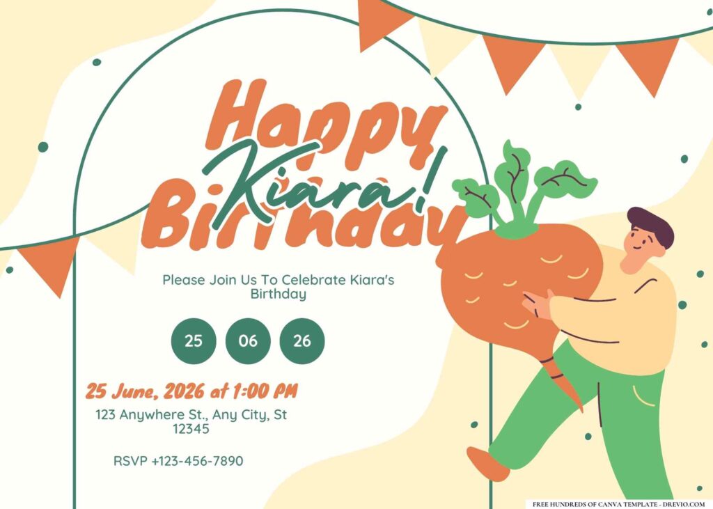 FREE Editable Foodie Birthday Invitation