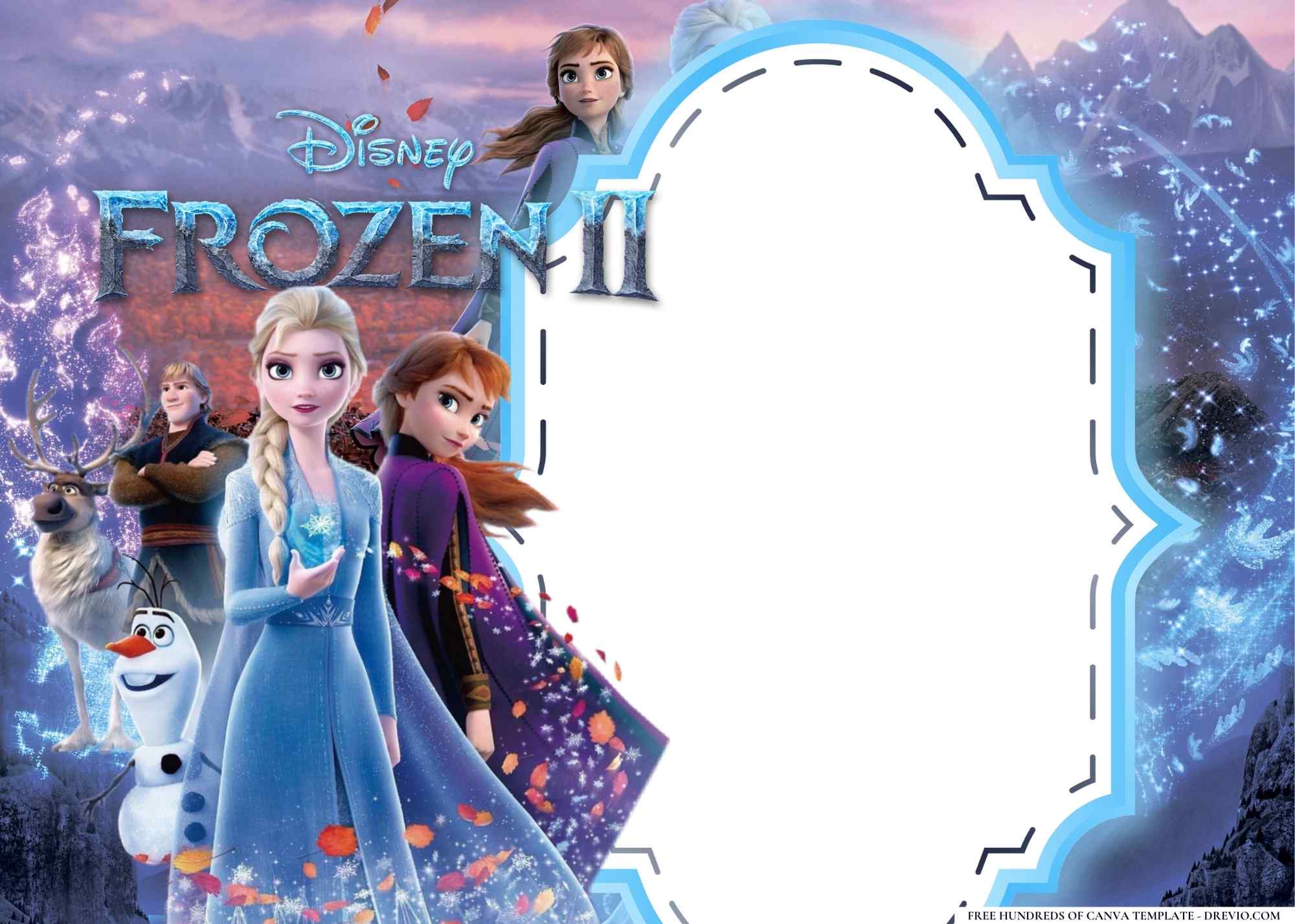 16+ Frozen 2 Birthday Invitation Templates - Drevio : Free And ...