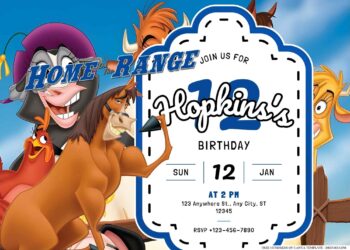 FREE Editable Home on the Range Birthday Invitation