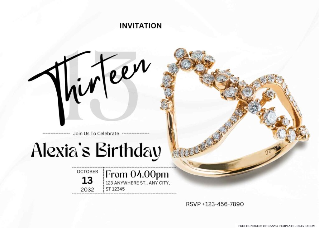 FREE Editable Jewellery Making Birthday Invitation