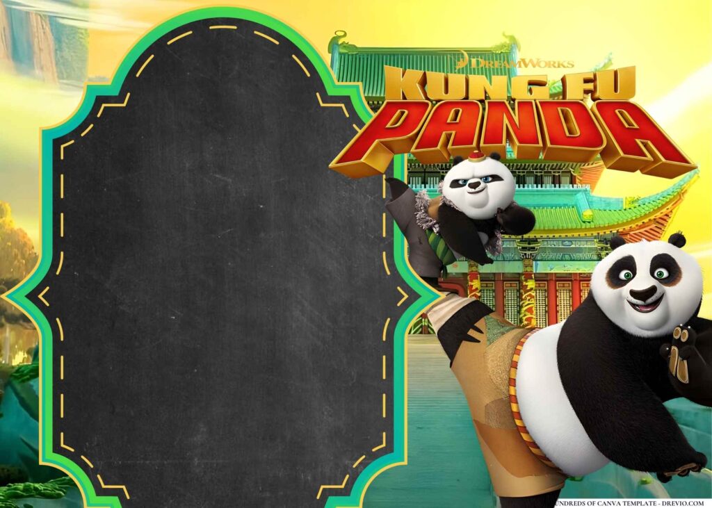 Kung Fu Panda Birthday Invitation
