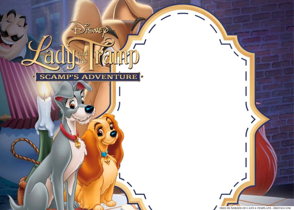 Invitation Template of 16+ Lady and the Tramp Birthday Invitation Templates 3