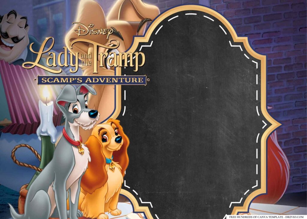 Invitation Template of 16+ Lady and the Tramp Birthday Invitation Templates 4