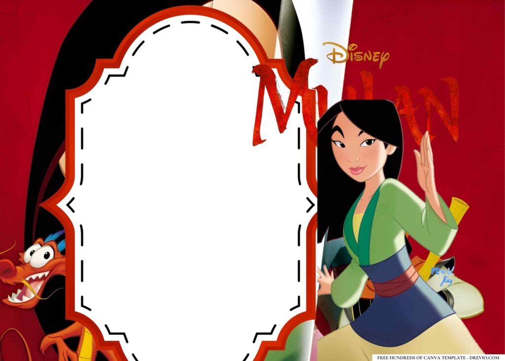 Invitation Template of 18+ Mulan Birthday Invitation Templates 7