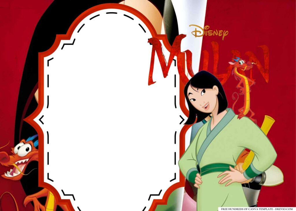 Invitation Template of 18+ Mulan Birthday Invitation Templates 3