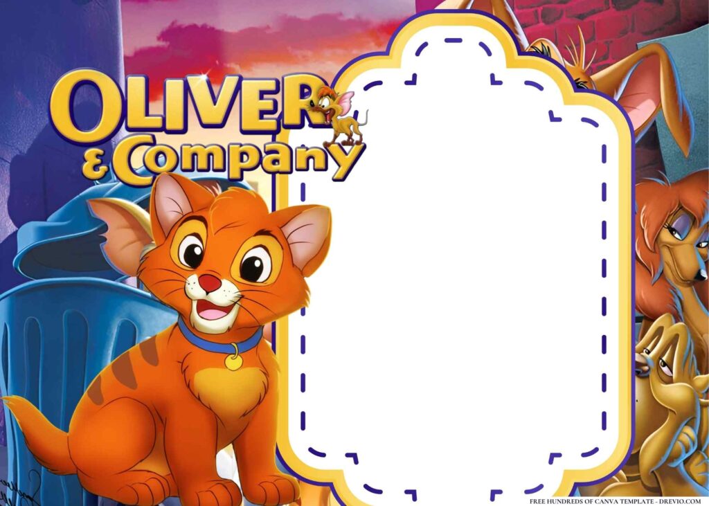 Invitation Template of 18+ Oliver & Company Birthday Invitation Templates 5