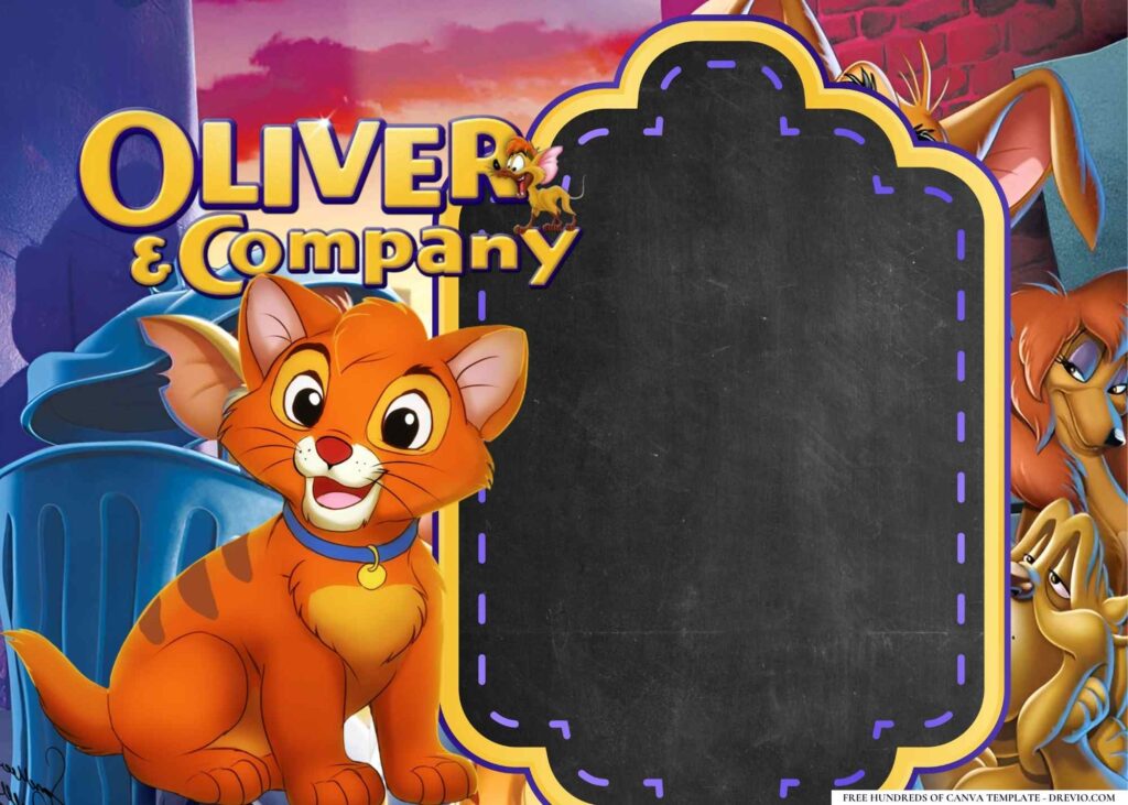 Invitation Template of 18+ Oliver & Company Birthday Invitation Templates 6