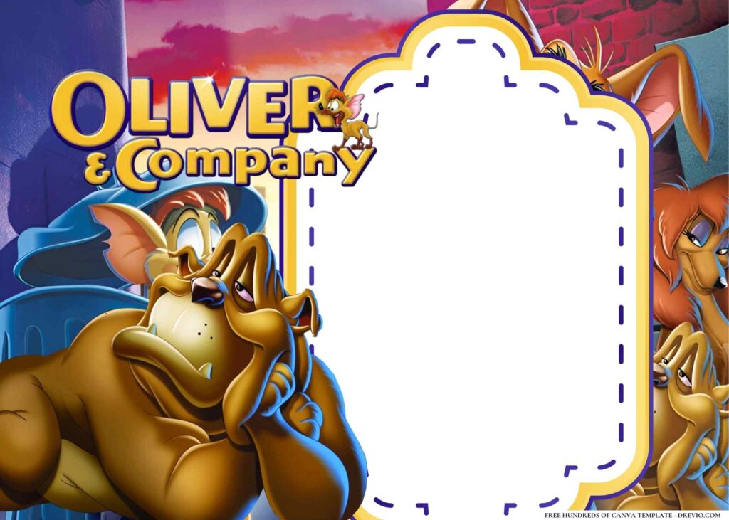 Invitation Template of 18+ Oliver & Company Birthday Invitation Templates 7