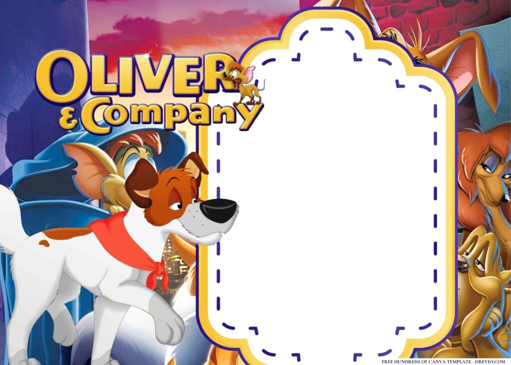 Invitation Template of 18+ Oliver & Company Birthday Invitation Templates 9