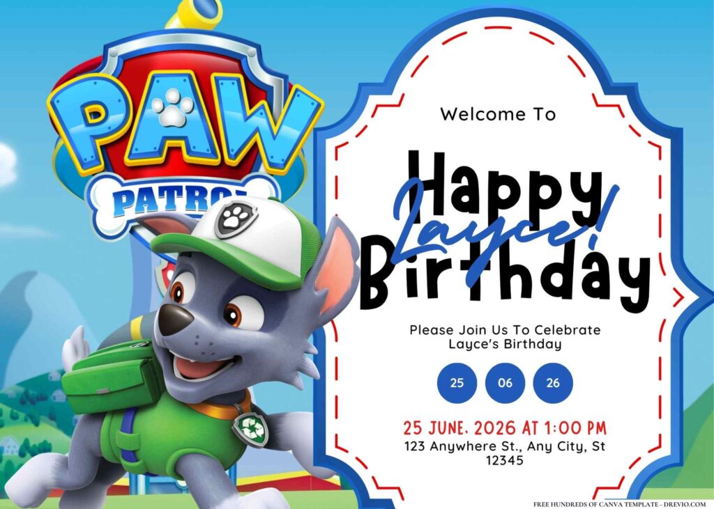 Invitation Template of 14+ Paw Patrol Paws Birthday Invitation Templates 14