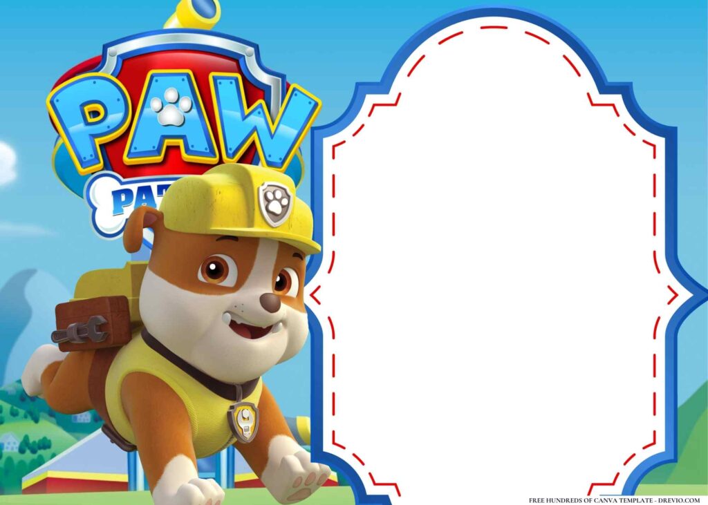 Invitation Template of 14+ Paw Patrol Paws Birthday Invitation Templates 13