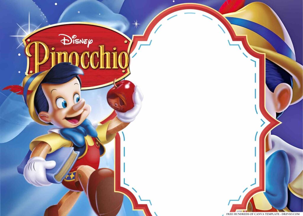 Invitation Template of 14+ Pinocchio Birthday Invitation Templates 7