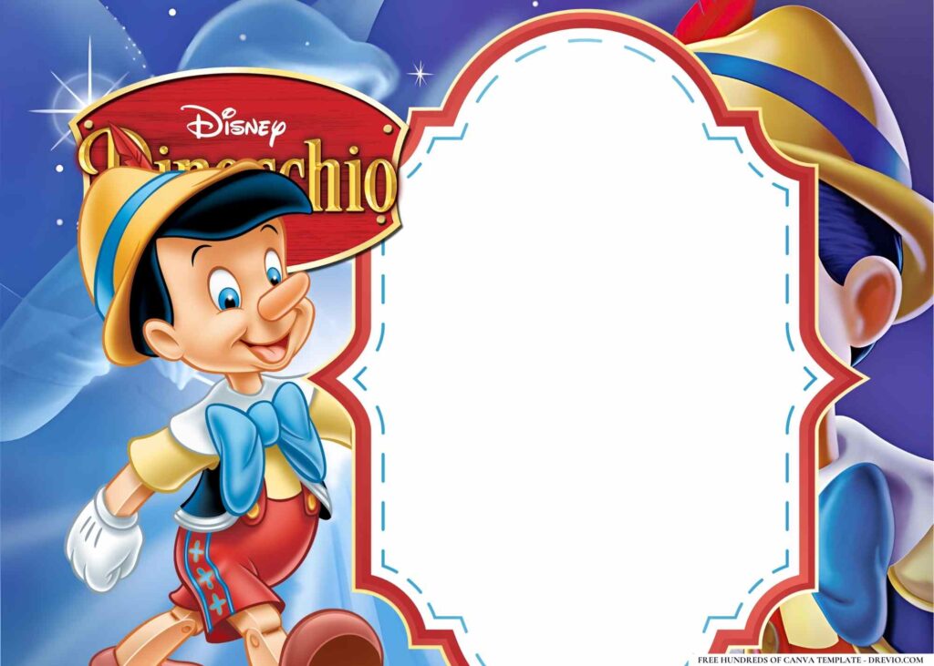 Invitation Template of 14+ Pinocchio Birthday Invitation Templates 1