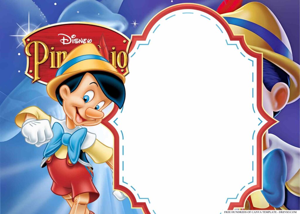 Invitation Template of 14+ Pinocchio Birthday Invitation Templates 3