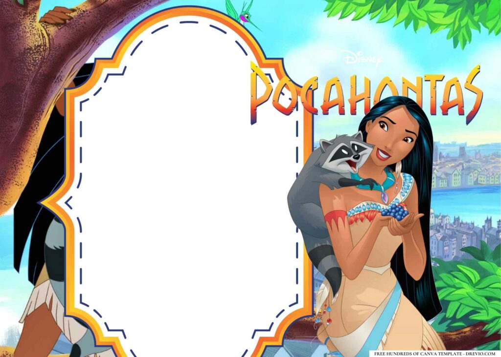 Invitation Template of 18+ Pocahontas Birthday Invitation Templates 7