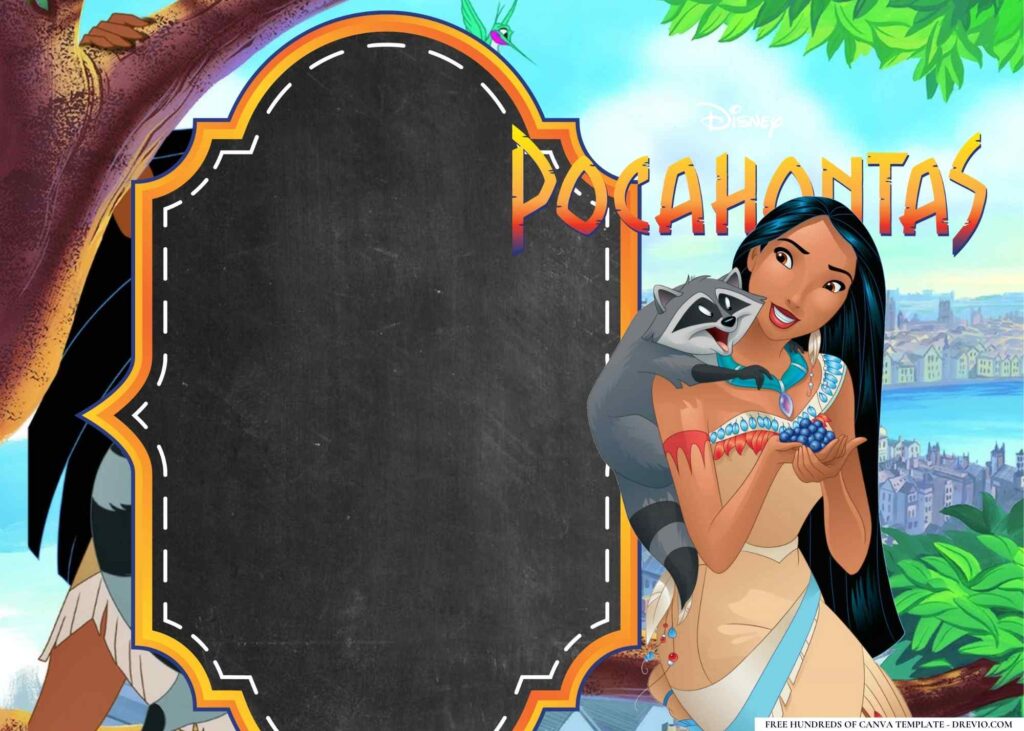 Invitation Template of 18+ Pocahontas Birthday Invitation Templates 6