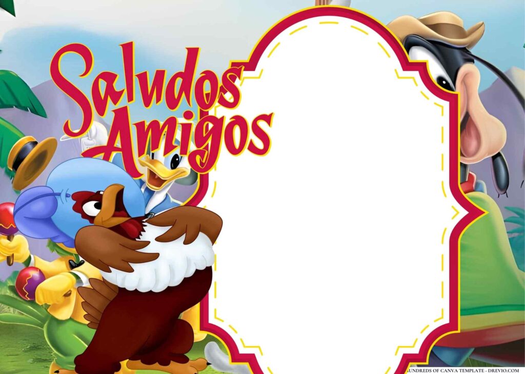 Invitation Template of 14+ Saludos Amigos Birthday Invitation Templates 3