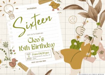 FREE Editable Scrapbooking Session Birthday Invitation