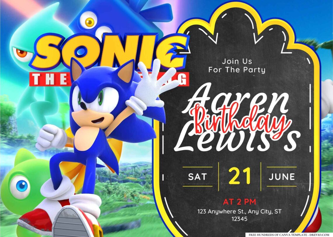 18+ Sonic The Hedgehog Birthday Invitation Templates - Drevio : Free ...