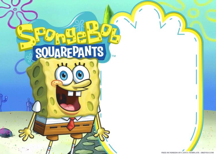 FREE-SpongeBob SquarePants-Birthday-Canva-Templates (10) | Download ...