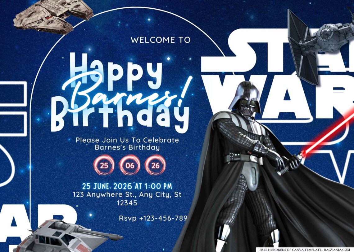 Star Wars Galaxy Birthday Invitation