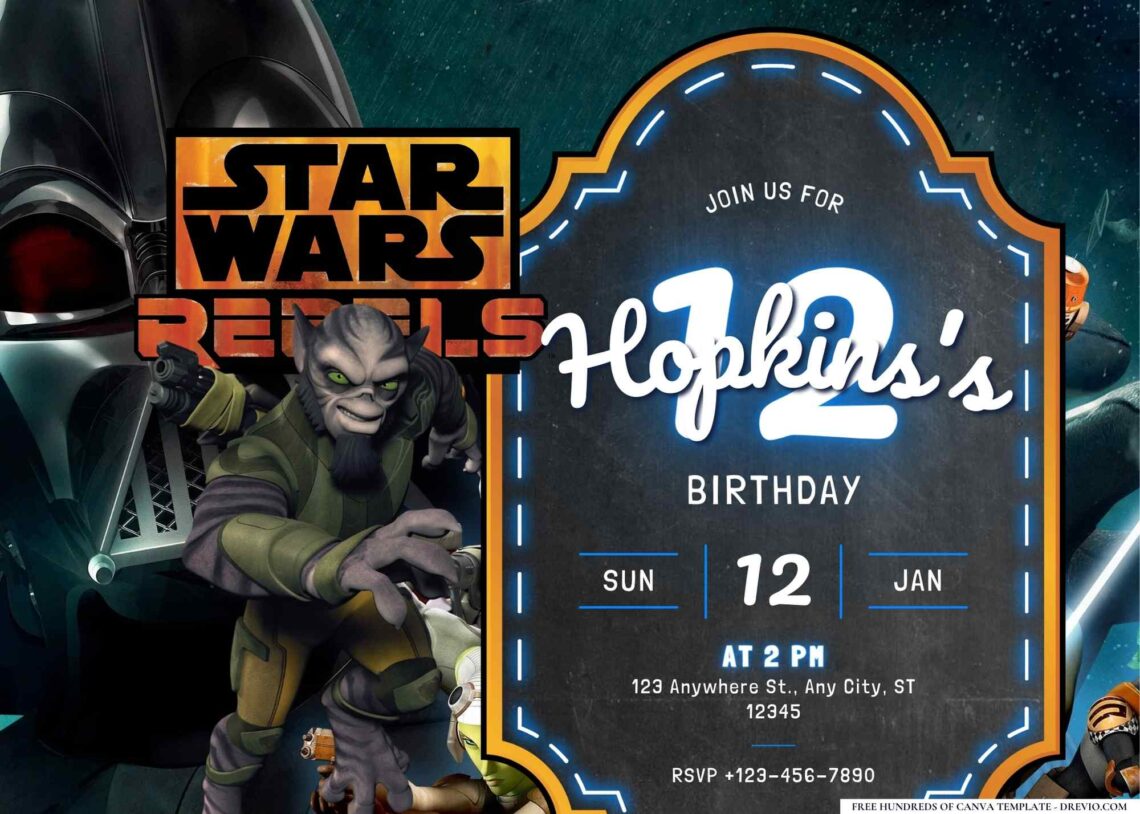 Star Wars Rebels Birthday Invitation